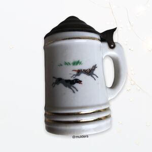 Vintage Miniature White Dog Beer Stein